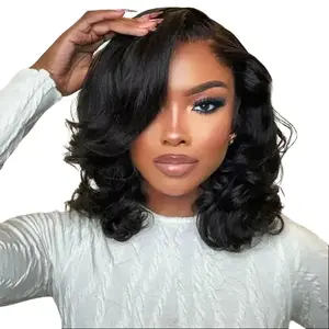 Ashimary 250% Density Glueless Ready To Go Wig- Pre Styled Side Part Body Wave Layer Cut 6x4.5 Lace Closure Bob Wig Invisi-Drawstring Ready to Go Short Bob Wigs Pre Everything Human Hair Wigs Pre Plucked Pre Cut For Black Women SpringStatements