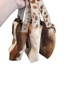 The Renee / Hair on cowhide Makeup Bag