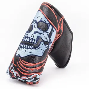 Golf Club  Covers,1pc  Putter Golf Headcovers for Woods, PU Leather with  Embroidery for  Brands