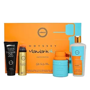 Armaf Odyssey Mandarin Sky Limited Edition Gift Set for Men Eau De Parfum 3.4oz & More