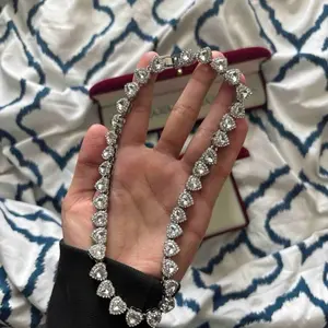 Heart Shaped Tennis Necklace