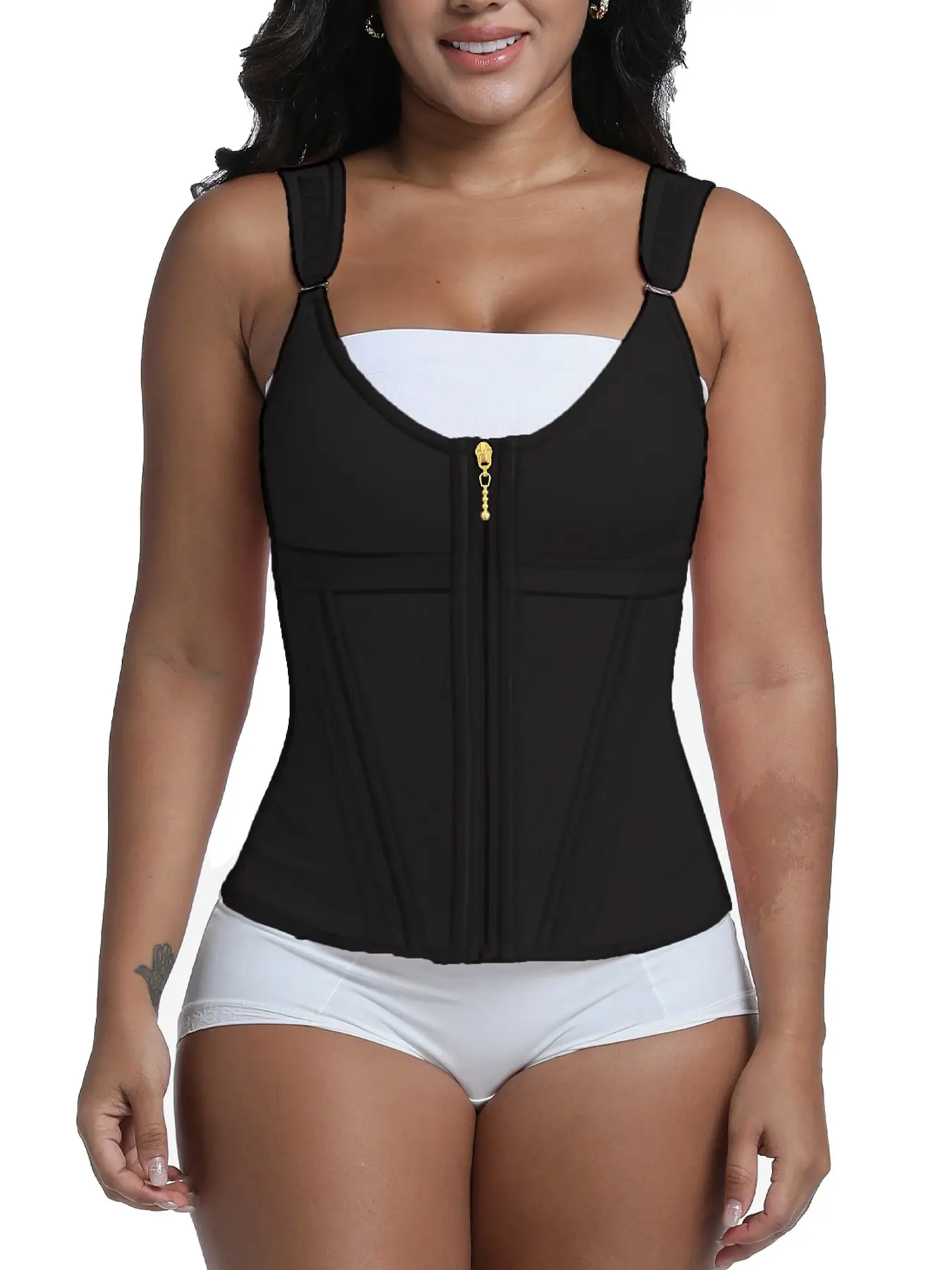 Women's Casual Long Sleeve Top, Tummy Control Compression Shaper Top, Plain Pattern, Round Neckline, Short Sleeves Design, Perfect for Daily Wear & Office Use, Underwear, Shapewear, Fit, Fashion, Womenswear, Piece