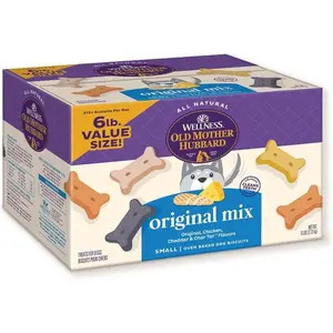 Classic Original Mix Dog Biscuits, Natural Small Size Training Treat Treats, 4 Flavor Variety Pack, Crunchy High Reward Snacks for Dogs, 6lb Bag