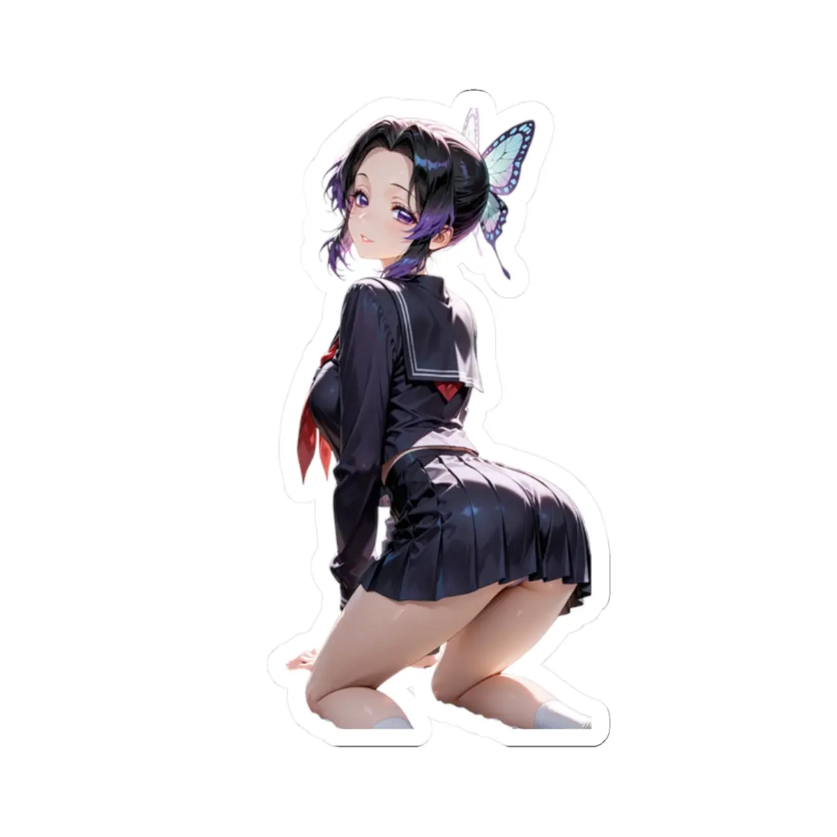 Anime Bikini Girl Shinobu 2 Kiss-Cut Stickers | Waifu Decal