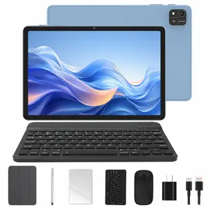 Android 16 Tablet, 10 Inch Tablet with Octa-Core, 24GB RAM 64GB ROM 2TB Expand, Gemini AI, 6000mAh, WiFi, GPS, Dual Camera, BT 5.0, 2 in 1 Tablets PC with Keyboard, Case, Mouse