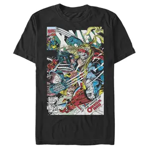 Men's Marvel X-Men Wolverine Battles Omega Red T-Shirt