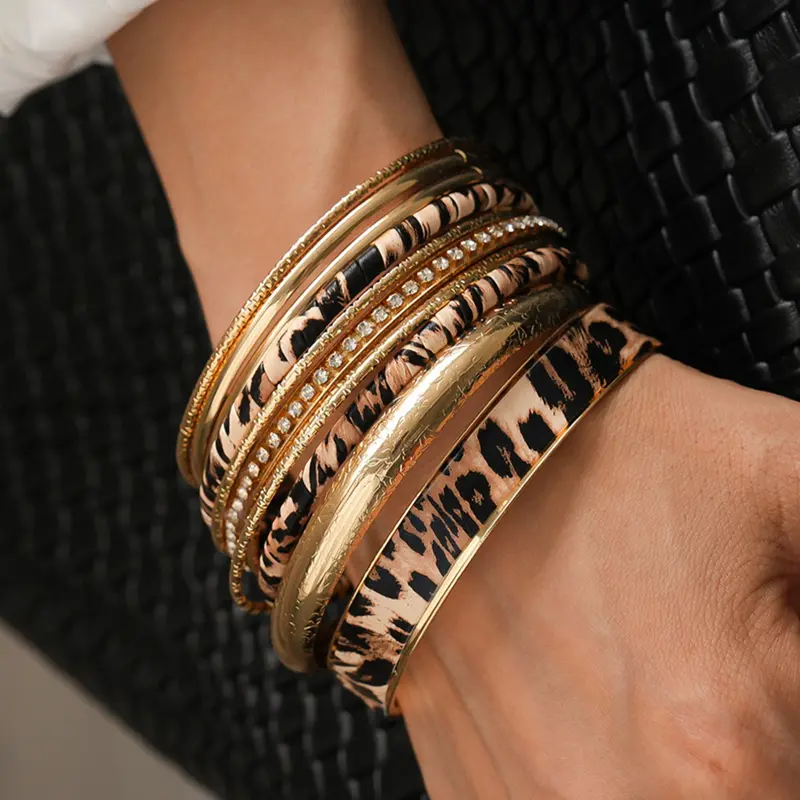 Women's Leopard Print Bracelet Set, Simple & Stylish Design, Perfect Gift for Friends & Family, Ideal for Parties & Daily Wear, Bracelet Jewelry