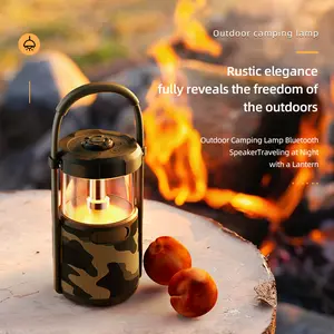 Camping Bluetooth Speaker Lantern IPX5 Waterproof Rechargeable Camping Lantern with Speaker for Hiking Party Garden Patio,Outdoor Music Party