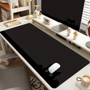 1pc Extra Large Dark - style Cat Mouse Pad Minimalist & Mysterious Desk Pad,Computer Keyboard Mousepad with Non - Slip Rubber Base Durable Stitched Edge Perfect Gift for Home and Office