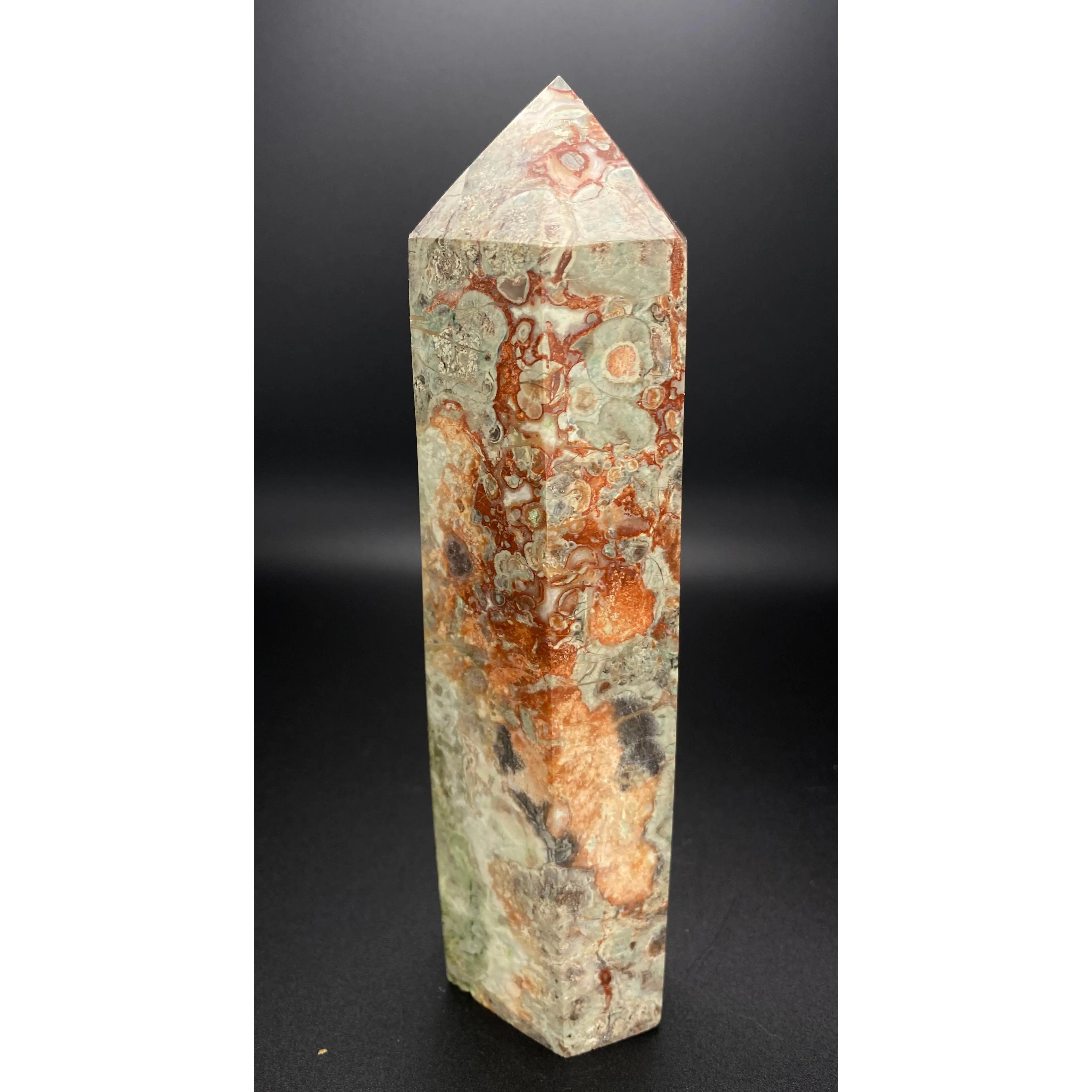 High Quality Money Agate Tower | 7.5” | 1.19 lbs