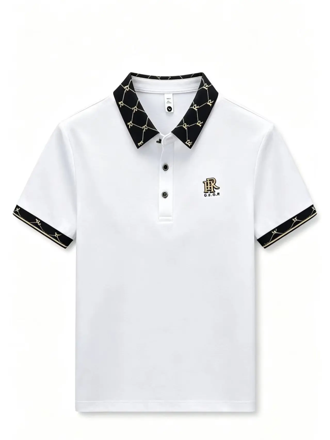 Men's Stylish Shortsleeve Shirt with Classic Lapel and Contrast Trim, Slim Fit Breathable Soft Fabric for Casual Wear