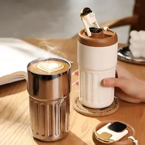 Stainless Steel Thermal Coffee Mug with Temperature Display