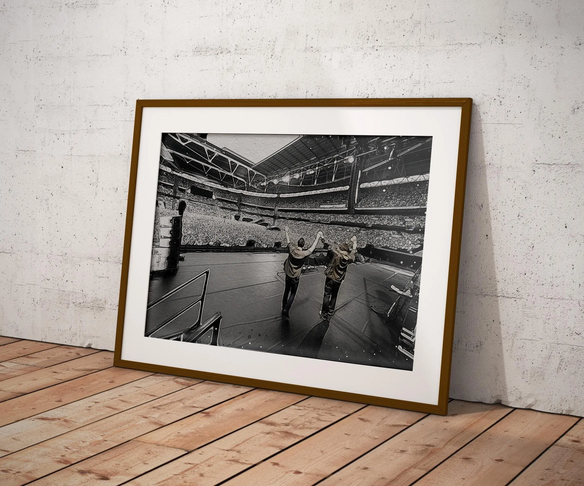 Oasis Wembley Tour Poster Retro Music Wall Art