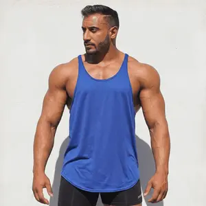 Men's Tri-Blend Stringer Tank Top — Racerback Gym Vest