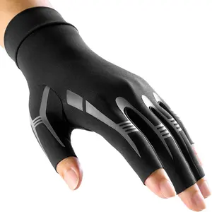 All-Around Compression Gloves for Arthritis & Carpal Tunnel Relief - Fingerless Design for Men/Women, Swelling & Edema Support (Black) Tool