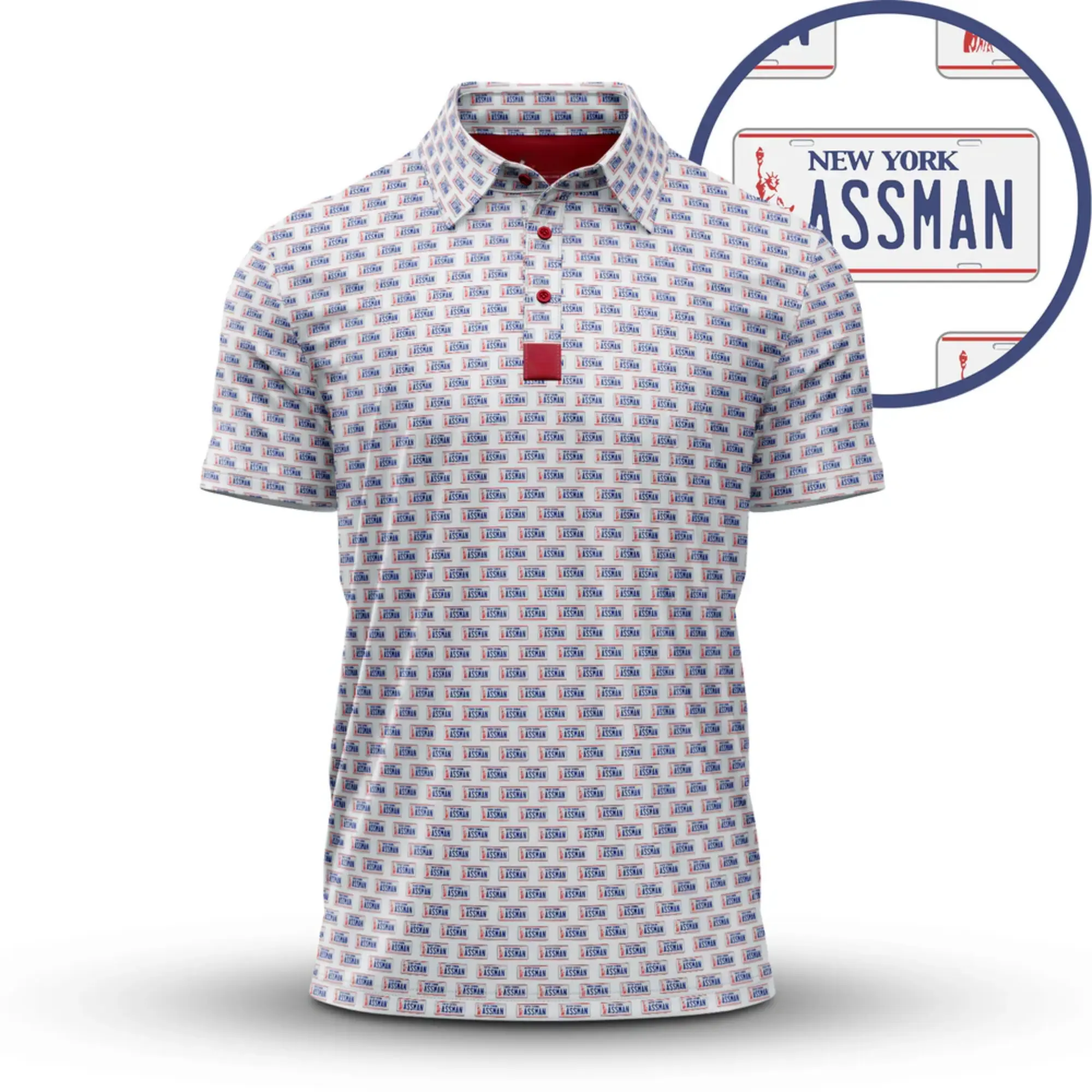 Bogey Bros Men's ASSMAN Golf Polo Shirt, Masters 2026 Performance Outdoor Gift, Camo All-Over Print Lightweight Quick-Dry 3-Button Placket, Fashion Golf Polo Shirts
