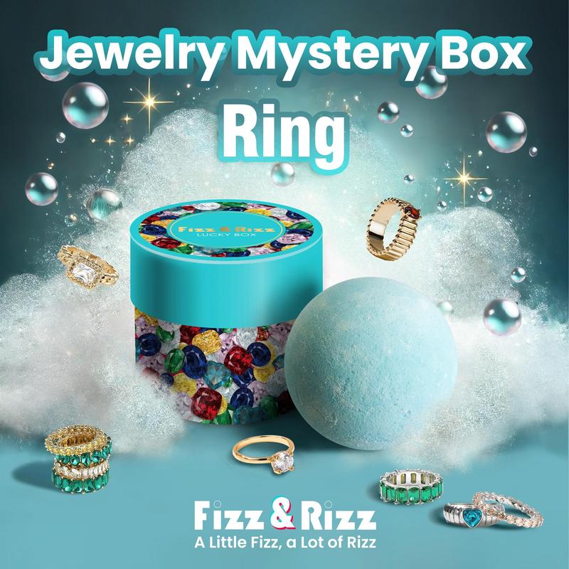 Fizz & Rizz Mystery Box of Ring - Fashion Jewelry Mystery Box - Secret Jewelry - Bubble Bomb - Surprise Gift