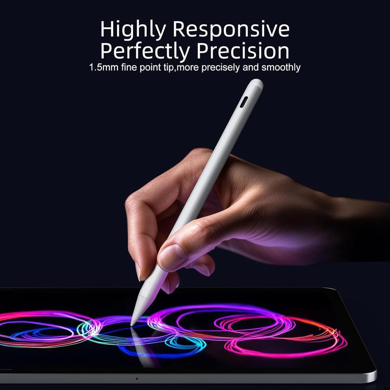 Stylus Pen for iPad Fast Charge with Palm Rejection Tilt Sensitivity Active Touch Screen Pencil Compatible with iPad 6/7/8/9/10 Pro12.9&11 Air3/4/5 Mini5/6