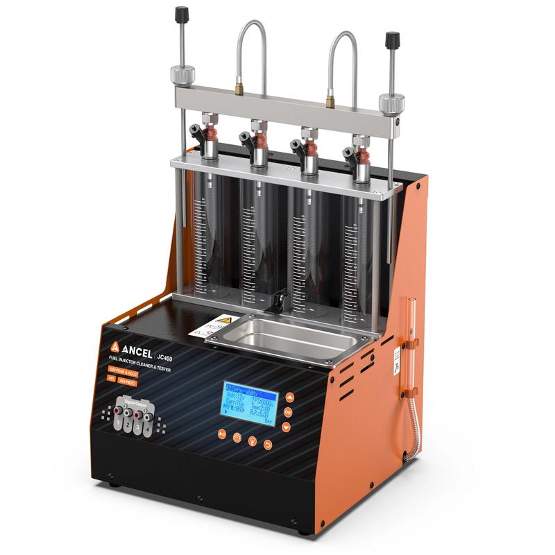 【Upgrade ANCEL JC200】ANCEL JC400 4-Channel Fuel Injector Cleaner & Tester, Ultrasonic Cleaning, GDI & Piezo Supported for Cars & Motorcycles