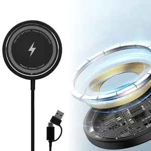 Magnetic Wireless Charger ,Compatible with iPhone 16/15/14/13/12 Pro Max, Magnetic Wireless Car Phone Holders & Mounts