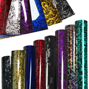 60 x 12 inch Froged Carbon Car Body Sticker Decal, 7D Vinyl Film Wrap Protector Sticker, 1 x 5FT Self-Adhesive Air Bubble Free Easy to Install, Universal For All Cars SUVs Sedan Coupe Truck Pickup Bike Motorcycle