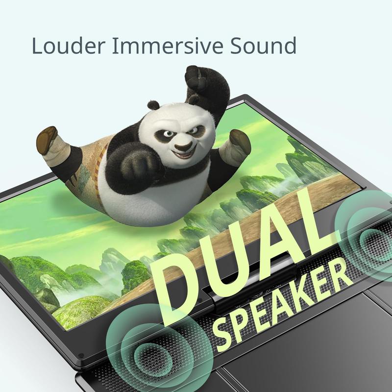 16.9" Portable Dvd Player With 14.1" Hd Swivel Screen For Car  4-6 Hours Playtime Smart Memory Playback Usb/sd Support [blu-ray Not Supported]