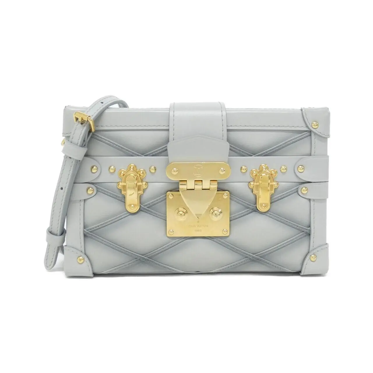 Pre-owned Louis Vuitton Lambskin Shoulder Bags Petite Malle Lamb Shoulder Bag