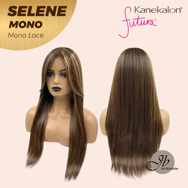 JBEXTENSION SELENE MONO Monofilament Handmade Wig 6X5 Full Monofilament Hand Tied Top Wig 25 Inches Caramel Mono Lace Wig With Anti-slip Silicone Strips Glueless Wig SELENE MONO【BENDY EAR TABS】