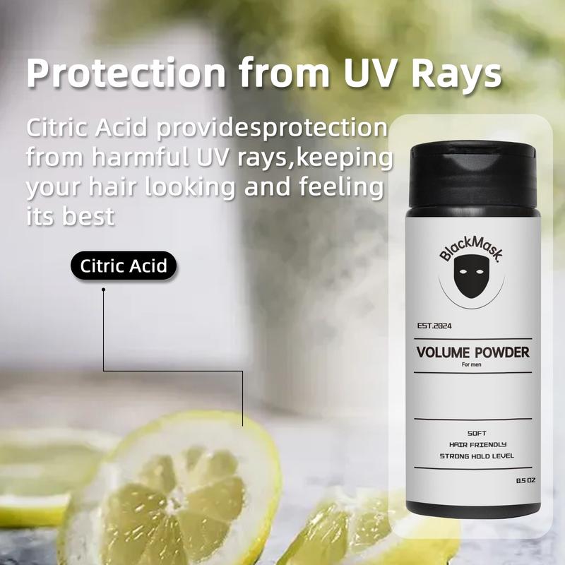 2pcs BlackMask Volume Powder for Men - Instant Texture & Volume with All-Natural Ingredients Strong Hold Gentle Cleansing