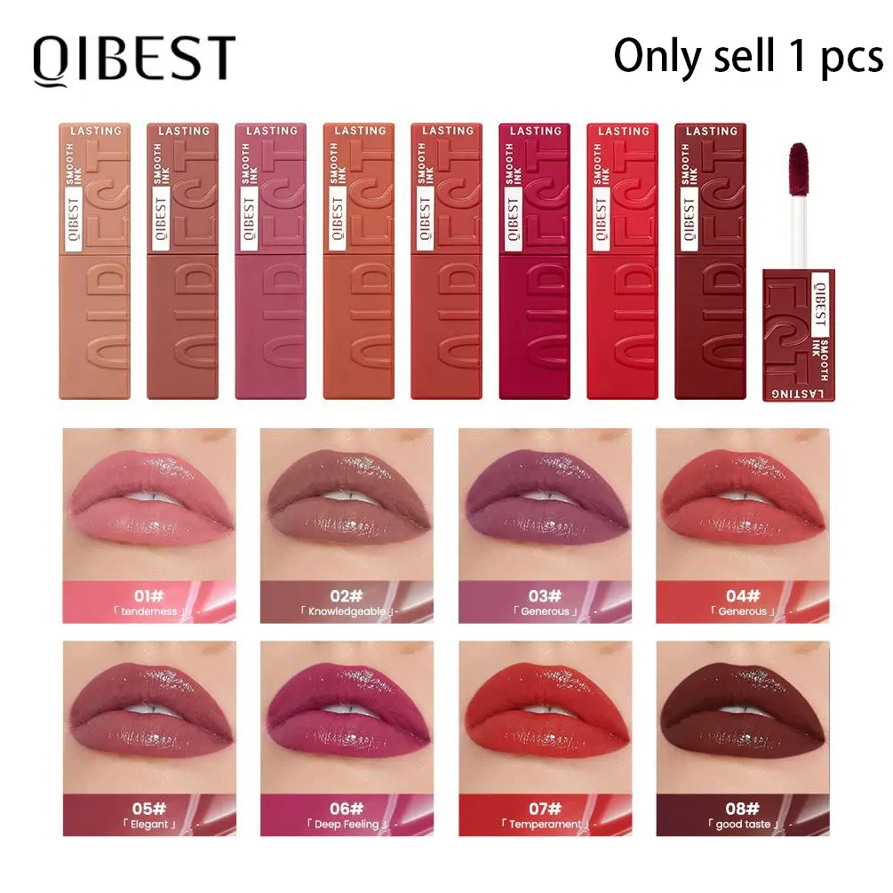 Long-Lasting Moisturizing Hydrating Lip Gloss with Mirror Finish, Non-Stick Cup Liquid Lipstick in 8 Colors, Perfect for Daily Commute Use