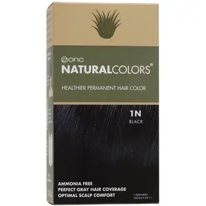 1N Black Heat Activated Hair Dye With Organic Ingredients 120 mL / 4 fl. oz.