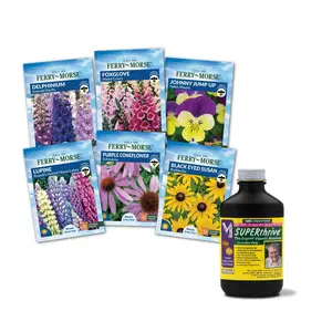 SUPERthrive Vitamin Solution, 4oz. and Ferry-Morse Perennials to Plant in Fall Seed Variety Pack