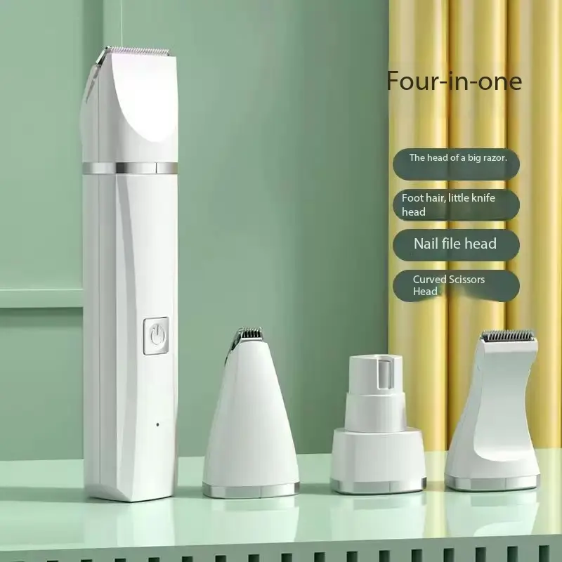 Rechargeable Pet Grooming Kit - Low-Noise Quiet Hair Clipper, Nail Clipper, Grooming Accessories for Small Dogs & Cats, Rechargeable Grooming Kit