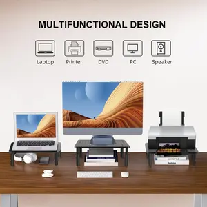 Adjustable Monitor Stand, 3-Level Height Adjustment, Durable Design for Easy Setup, Ideal for Office & Home Use