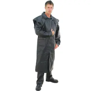 JAMIN LEATHER® Heavy Leather Duster Trench Coat #M800Z Full Length Oversized with Pocket for Men