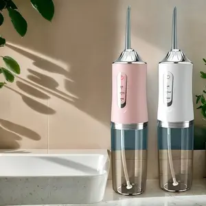 Electric Handheld Oral Irrigator, 3 Modes, 4 Interchangeable Jets, Rechargeable Travel Water Flosser, Dental Care Tool for Braces