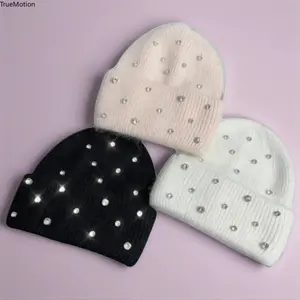Unisex Faux Fur Beanie Hat - Warm, Thick Knitted Cap, Cozy Casual Beanie for Fall, Winter Sports & Outdoor Accessory, Beanies