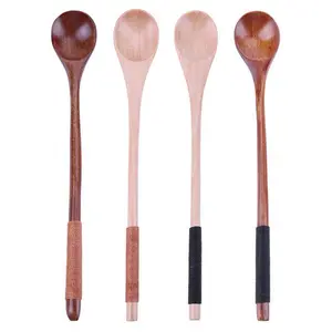 Long Handled Wood Teaspoon