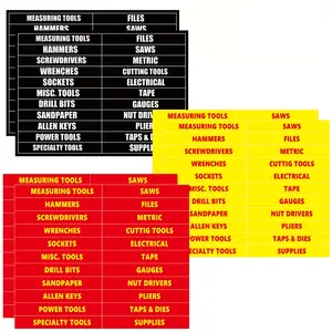 Tool Box Organizer Labels, 44pcs/set Durable Paper Tags for Drawer Identification, Office Supplies, School Supplies, File Archiving, Folder Labels