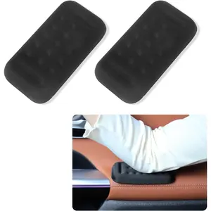 2PCS Car Arm Rest Elbow Pads,Comfortable Car Arm Rest Cushion with Memory Foam Pad for Arm Support,Universal Car Door Armrest Pad Car Interior Accessories (Black)