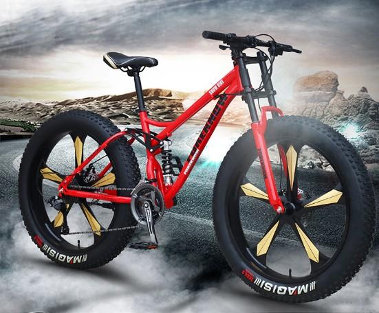 26inch Aluminum Alloy 4.0 Fat Bicycles Mountain Fat Bike / Five Blade  Fatbike Mountain Bike Disc Brakes Snow Bike