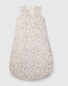 Loulou Lollipop Bamboo Cotton Muslin Sleep Bag Wearable Blanket 0.5 TOG Hedgehog Forest Sleeveless with Two-Way Zipper for Babies Breathable Sleep Sack Unisex Baby Essentials
