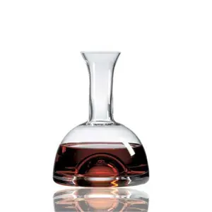 212 MAIN Ravenscroft Crystal Punted Trumpet Bar Decanter, 50oz Lead-Free Glass Utensil with Flared Spout for Wine Serving