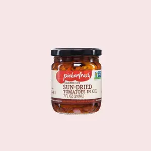 PickerFresh - Sun Dried Tomato in Oil with Herbs - 7 Oz - Classic Italian Neccessity