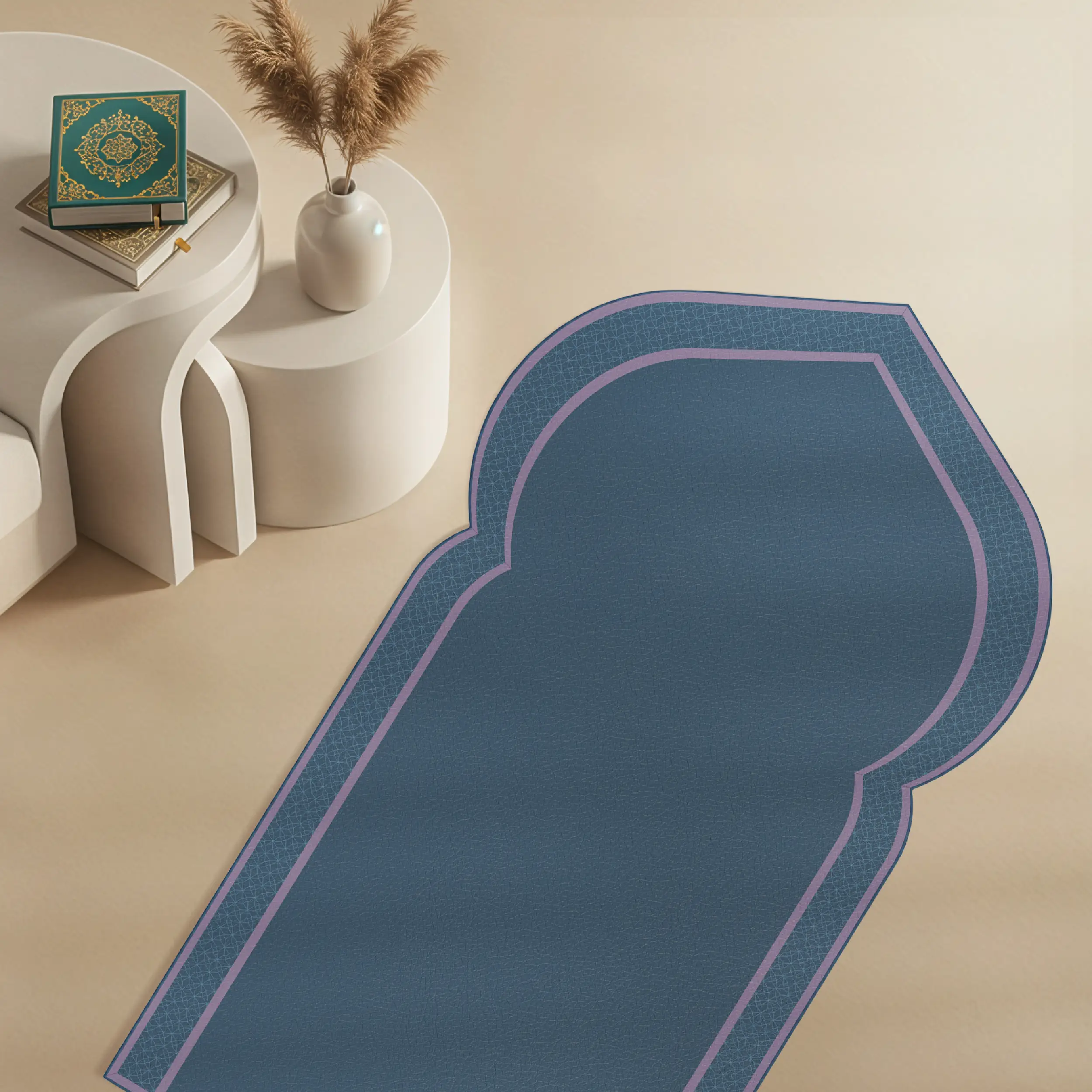 Quantum Prayer Mat in Grayish Lavender 30" x 53" | Indoor Grounding Mat for Home, Office, and Work | 15 Ft Cord Included | Conductive Carbon