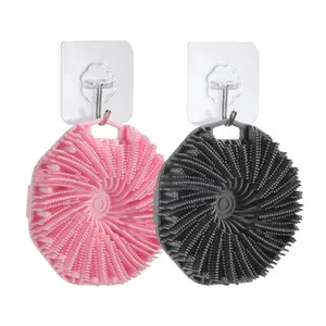 2 Piece Silicone Body Scrub Brush Set, Exfoliating Shower Brushes with Non-Slip Handle, Eco-Friendly Bathing Tools for All Skin Types, Body Scrubber ()