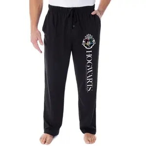 Harry Potter Adult Mens' Animal Silo Hogwarts Crest Loungewear Pajama Pants