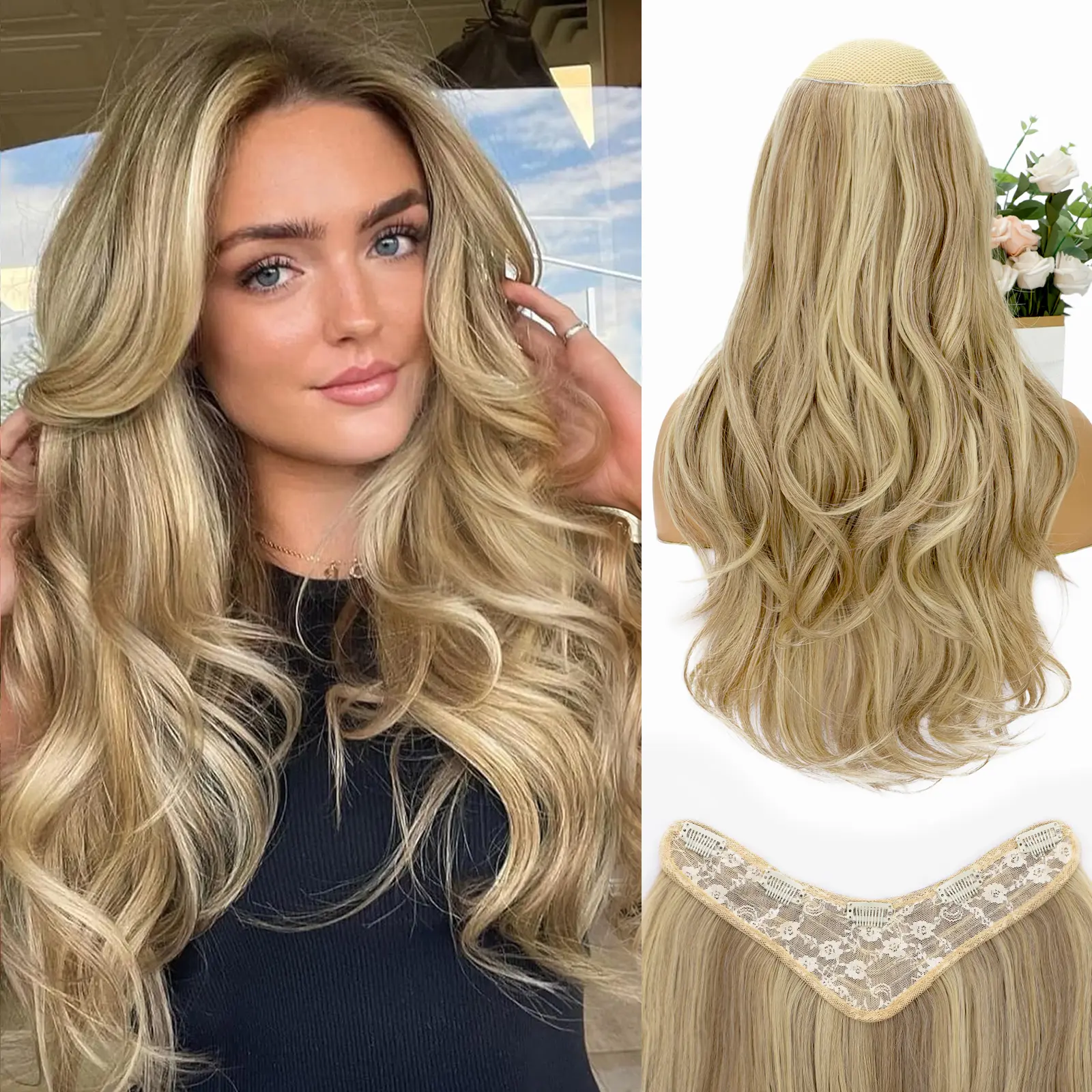 20inch-Dirty Blonde Mix Light Blonde 