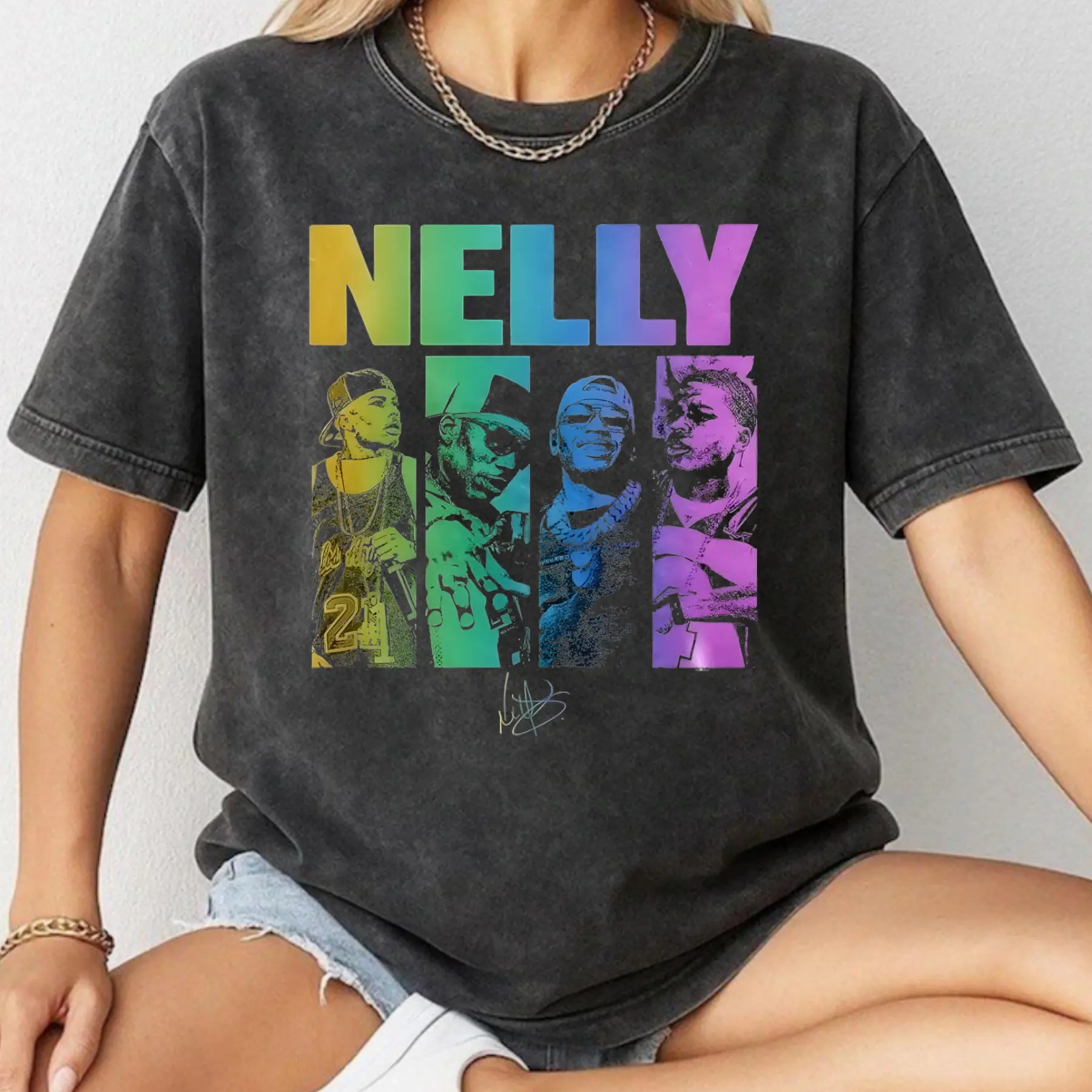 Graphic Nelly Rapper Vintage 90s Bootleg T-Shirt, Nelly Sweatshirt, Nelly Shirt Retro Nelly Rapper washed t shirtUnisex summer tops for top
