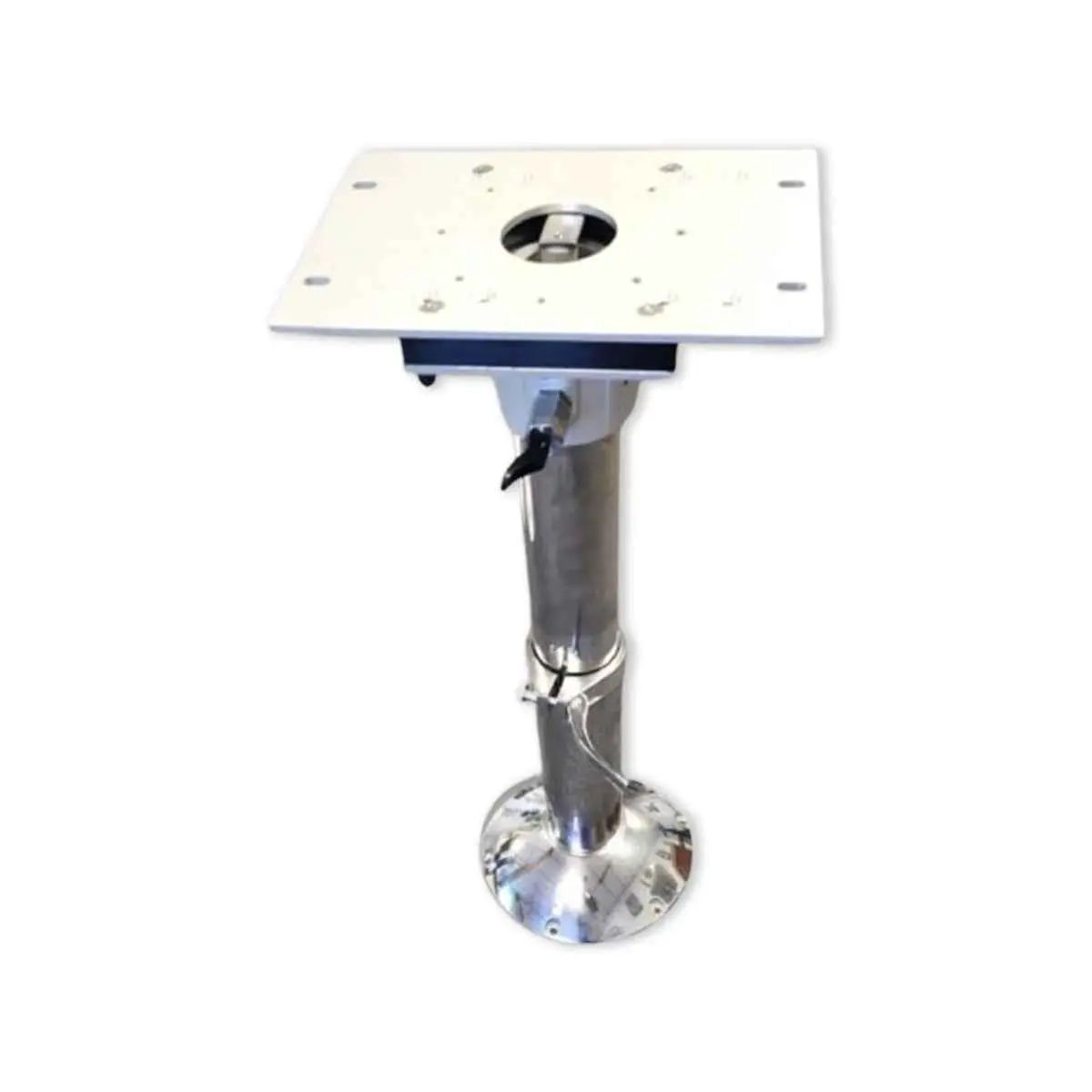 Pedestal, Polished Aluminum, 22-32" Adj, 4" Diameter
